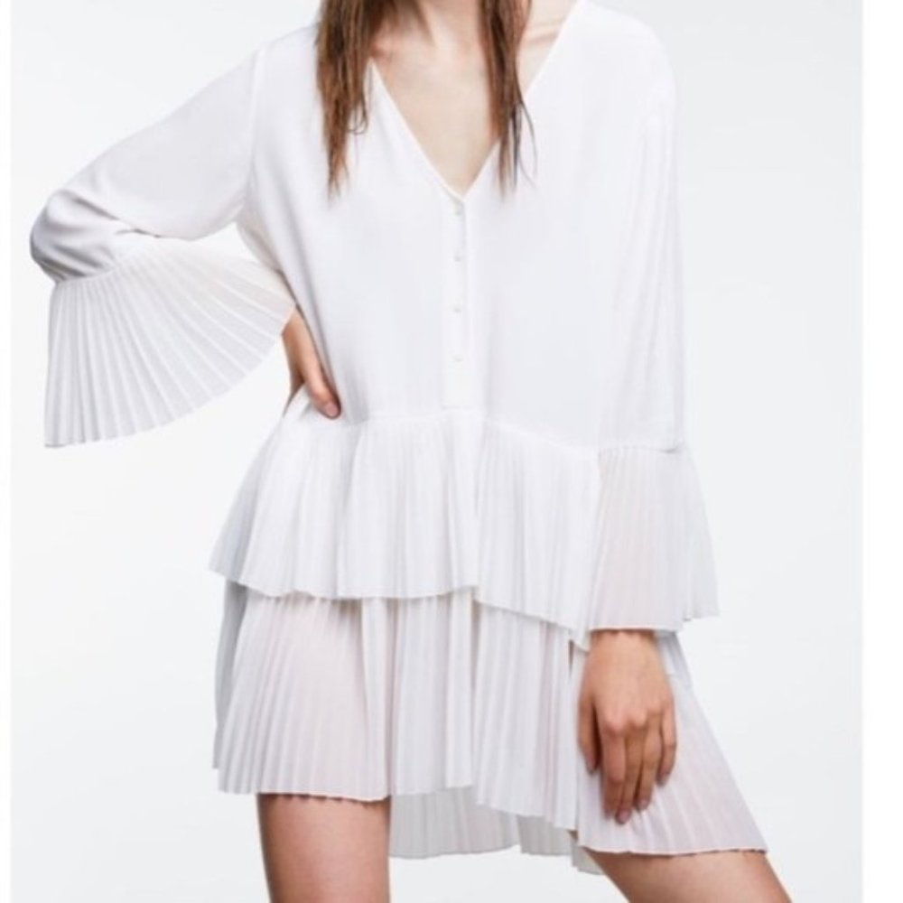 Zara Flowy Pleated Tunic